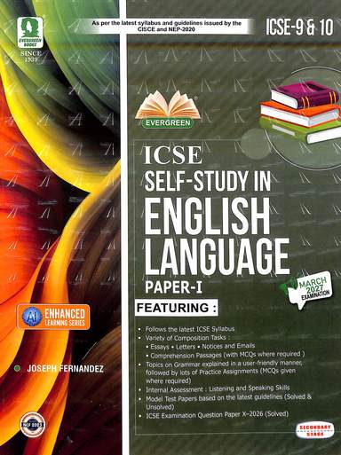 Icse Self Study In English Language Paper 1  Class 9 & 10 : 2027 Exam