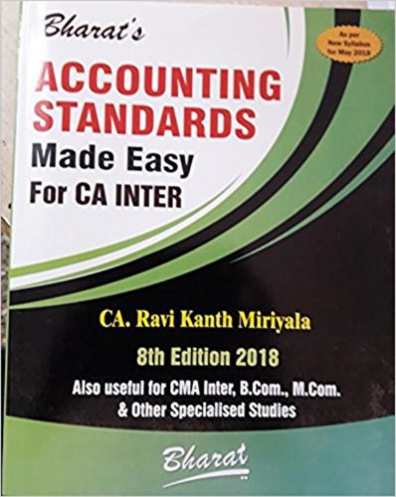 Buy Accounting Standards Made Easy For Ca Inter book Ravi Kanth