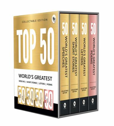 Top 50 Worlds Greatest Short Stories, Speeches, Letters and Poems, Collectable Edition (Box Set of 4 Books)
