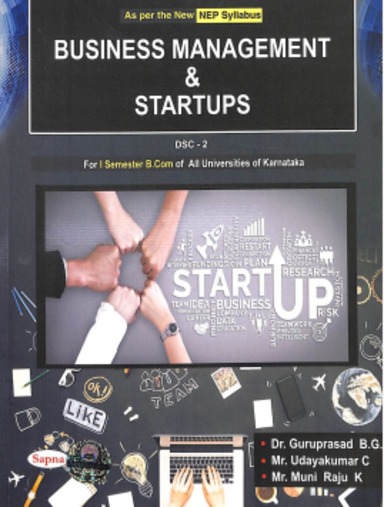 Business Management & Startups Dsc 2 For 1 Semester Bcom : Nep