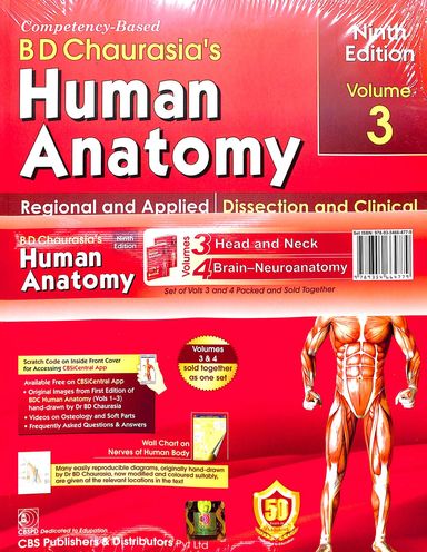 Buy Bd Chaurasias Human Anatomy Vol3 & 4 : Head & Neck & Brain ...