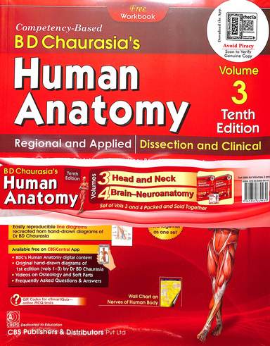 Bd Chaurasias Human Anatomy Vol 3 & 4 : Head & Neck & Brain Neuroanatomy