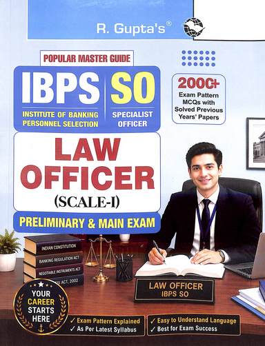 Popular Master Guide Ibps So Law Officer Scale 1 Preliminary & Main Exam
