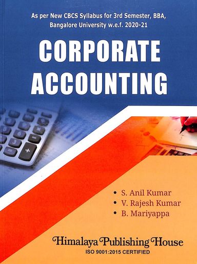 Buy Corporate Accounting For 3 Sem Bba : Bu book : S Anil Kumar,V ...