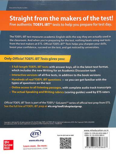Buy Official Toefl Ibt Tests : Volume 1 book : Na , 9355328680