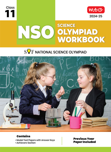 MTG National Science Olympiad (NSO) Workbook for Class 11 - Quick Recap, MCQs, Previous Years Solved Paper and Achievers Section - SOF Olympiad Preparation Books For 2024-2025 Exam