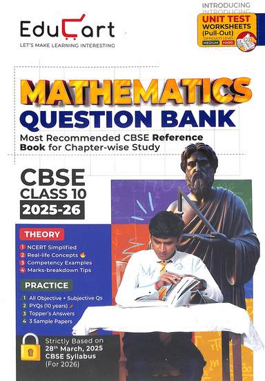 Buy Educart Mathematics Question Bank Cbse Class 10 For 2025-2026 Exam ...
