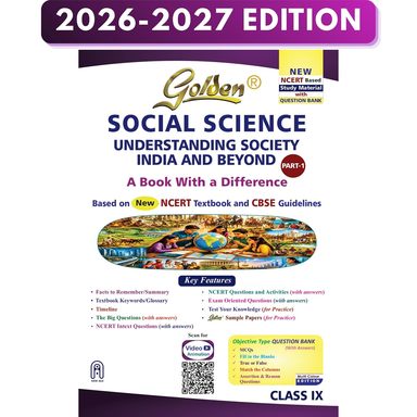 Golden Social Science Understanding Society India & Beyond Part 1 : Class 9 : Ncert & Cbse