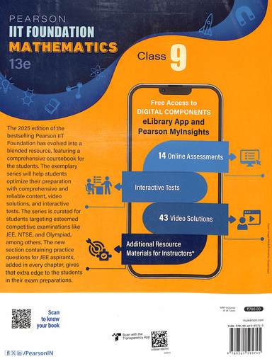 Buy Pearson Iit Foundation Mathematics Class 9 : 2025 book