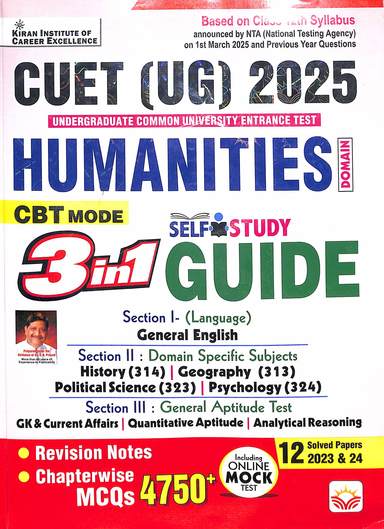 Buy Cuet Ug 2025 Humanities Cbt 3 In 1 Guide Mcqs 4750+ Class 12 : Nta ...
