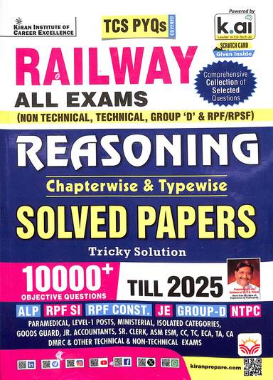 Tcs Pyqs Railway All Exams Reasoning Chapterwise & Typewise Solved Papers 10000+ Till 2025