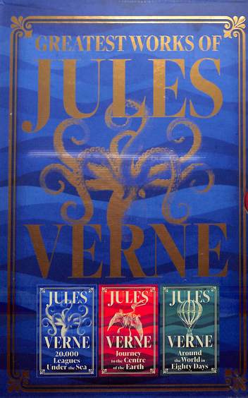 Greatest Works Of Jules Verne Set Of 3 Books 20,000 Leagues Under The Sea, Journey To The Centre Of