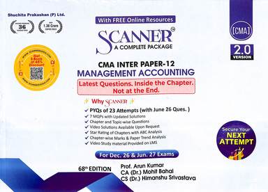 Management Accounting Cma Inter Paper 12 Scanner 2.0 Version