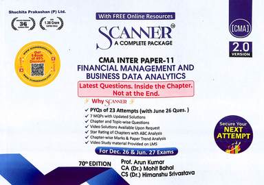 Financial Management & Business Data Analytics Cma Inter Paper 11 Scanner 2.0 Version