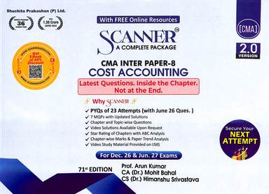 Cost Accounting Cma Inter Paper 9 Scanner 2.0 Version