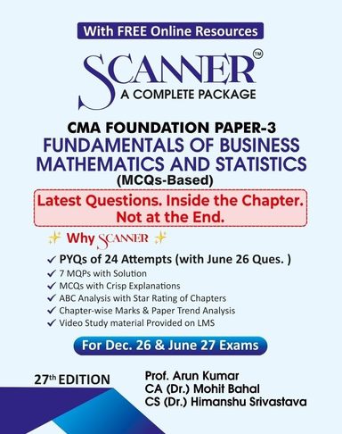 Fundamentals Of Business Mathematics & Statistics Cma Foundation Paper 3 Scanner Ver 2.0