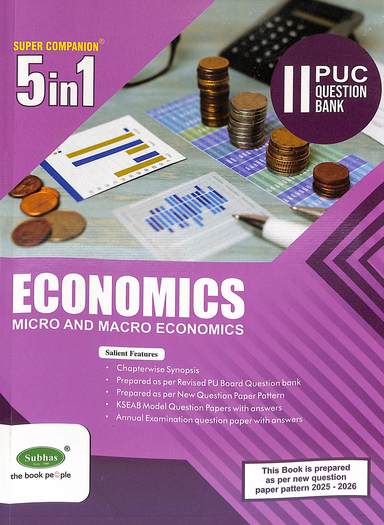 Economics 2 Puc Question Bank Super Companion 5 In 1 : Micro & Macro Economics