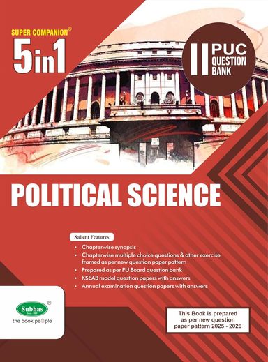Political Science 2 Puc Question Bank : Super Companion 5 In 1