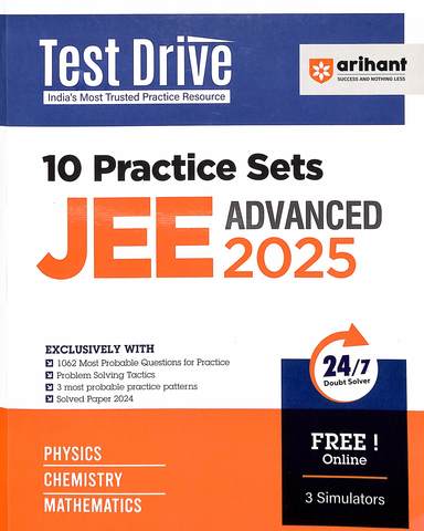 Buy Test Drive 10 Practice Sets Jee Advanced 2025 Physics Chemistry ...