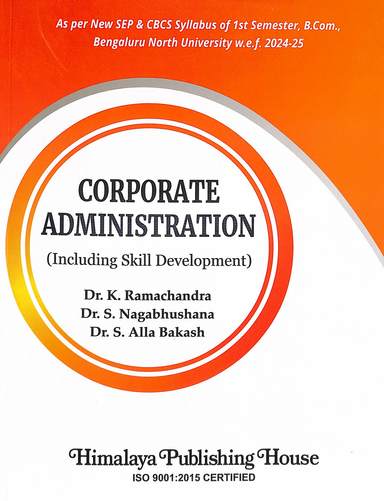 Corporate Administration For 1st Sem B Com Sep & Cbcs Syllabus : Bnu Pgg 0243