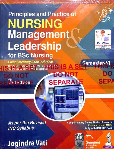 Principles & Practice Of Nursing Management Leadership For Bsc Nursing Sem 6 Set Of 2 Books