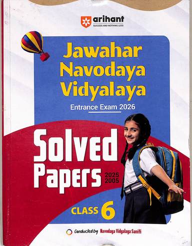 Buy Jawahar Navodaya Vidyalaya Entrance Exam 2026 For Class 6 Solved