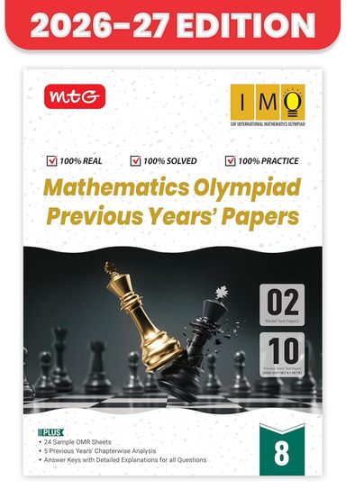 MTG Mathematics (IMO) Olympiad 10 Previous Years Papers Class 8 (2025-2021) Olympiad 2026-27 Exam | 9789369570348