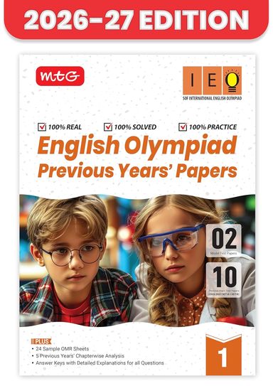 MTG English (IEO) Olympiad 10 Previous Years Papers Class 1 (2025-2021) Olympiad 2026-27 Exam | 9789369573073