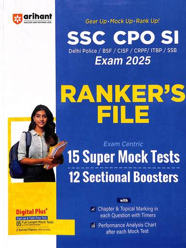 Ssc Cpo Si Exam 2025 Rankers File15 Super Mock Tests 12 Sectional Boosters Code : J1150