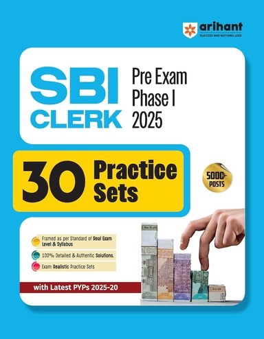 Sbi Clerk Pre Exam Phase 1 2025 30 Practice Sets Code J708