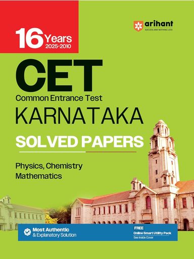 Karnataka Cet Entrance Test16 Years 2025-10 Solved Papers  Physics Chemistry Mathematics :Code C032