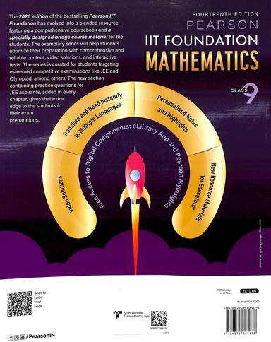 Buy Pearson Iit Foundation Mathematics Class 9 ; 2026 book
