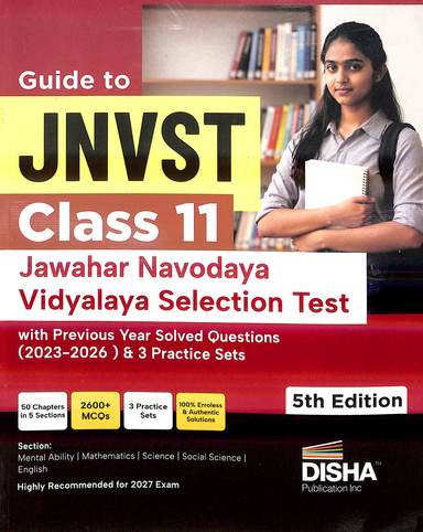Guide To Jnvst Class 11 Jawahar Navodaya Vidyalaya Selection Test With Previous Year Solved Question