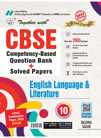 Together With  English Language & Literature Class 10 For Cbse Competency Based Question Bank +