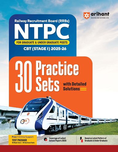 Railway Recruitment Board Rrbs Ntpc Cbt Stage 1 2025-26 30 Practice Sets : Code G687