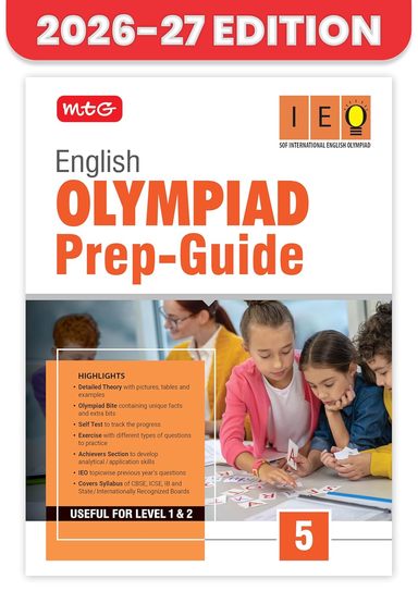 MTG English (IEO) Olympiad Prep Guide Class 5 | Detailed Theory, Exercise with Self Test For Practice | SOF Olympiad Books For Exam 2026-27 | 9789375441021