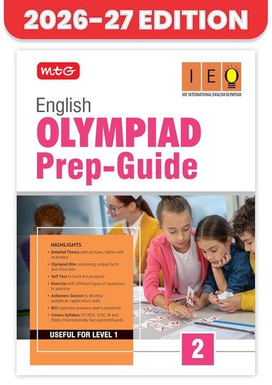 MTG English (IEO) Olympiad Prep Guide Class 2 | Detailed Theory, Exercise with Self Test For Practice | SOF Olympiad Books For Exam 2026-27 | 9789375446255