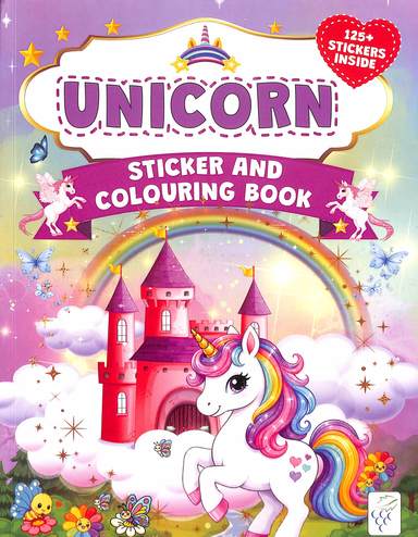 Unicorn Sticker & Colouring Book
