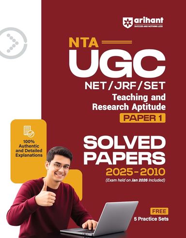 Nta Ugc Net Jrf Set Teaching & Research Aptitude Paper 1 Solved Papers 2025-2010 : Code D958