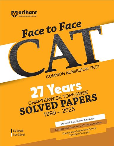 Face To Face Cat For 27 Years Chapterwise Topiwise Solved Papers 1999-2025 : Code D024