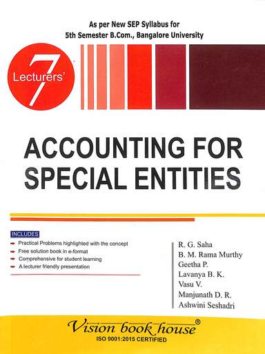 7 Lecturers Accounting For Speical Entities 5th Sem B Com Sep Syllabus : Bu