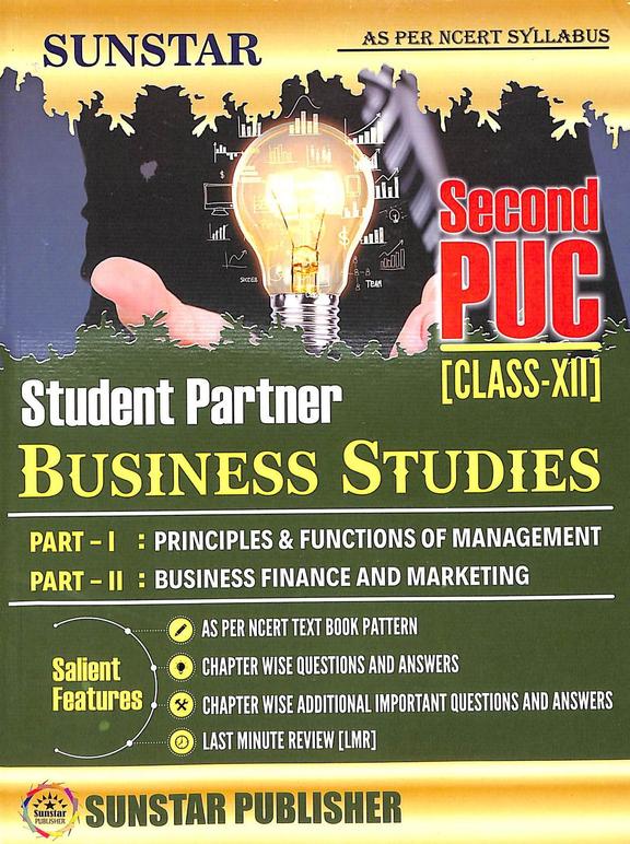 Buy Student Partner Business Studies For 2 Puc Class 12 Part 1 & Part 2 ...