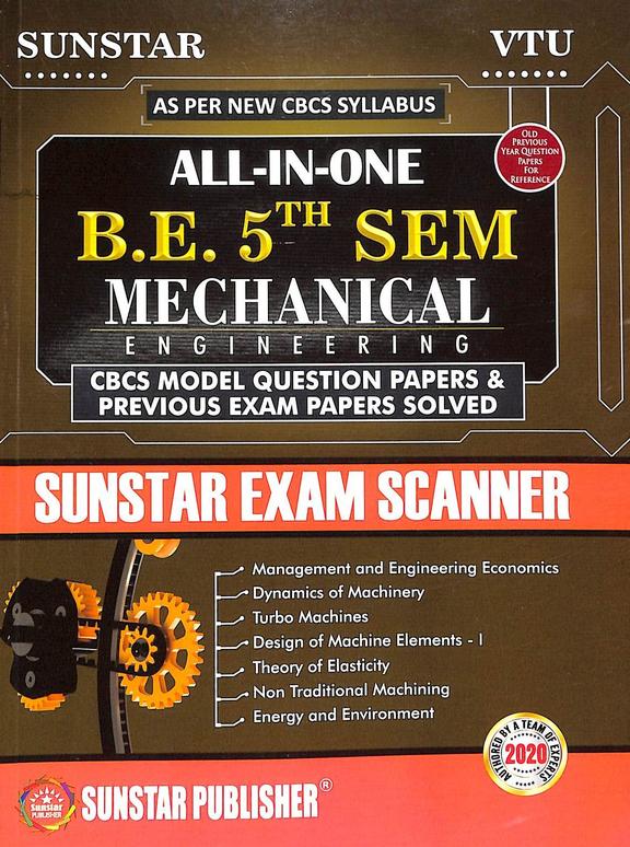 Buy Sunstar Exam Scanner All In One Be 5th Sem Mechanical Engg : Vtu ...