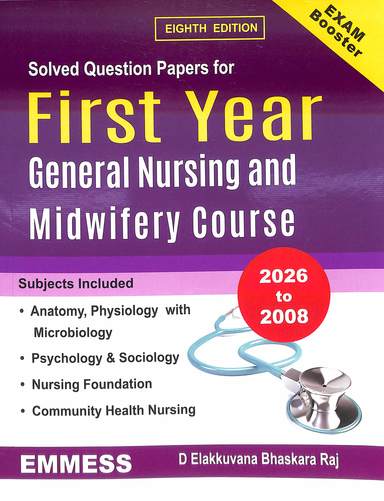Solved Question Paper For First Year General Nursing Midwifery Course 2026-2008