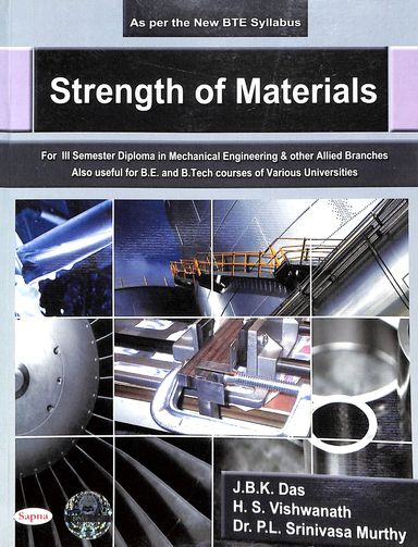 Buy Strength Of Materials For 3 Sem Diploma In Mechanical