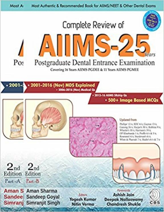 Buy Complete Review Of Aiims 25 Years Postgraduate Dental Entrance Examination Set Of 2 Books