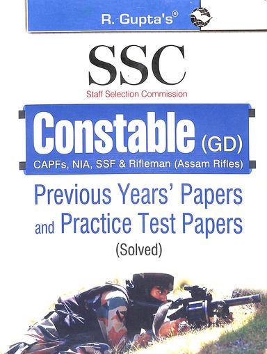 Ssc Constable Gd Capfs Nia Ssf & Rifleman Assam Rifles Previous Years Papers & Practice Test Papers
