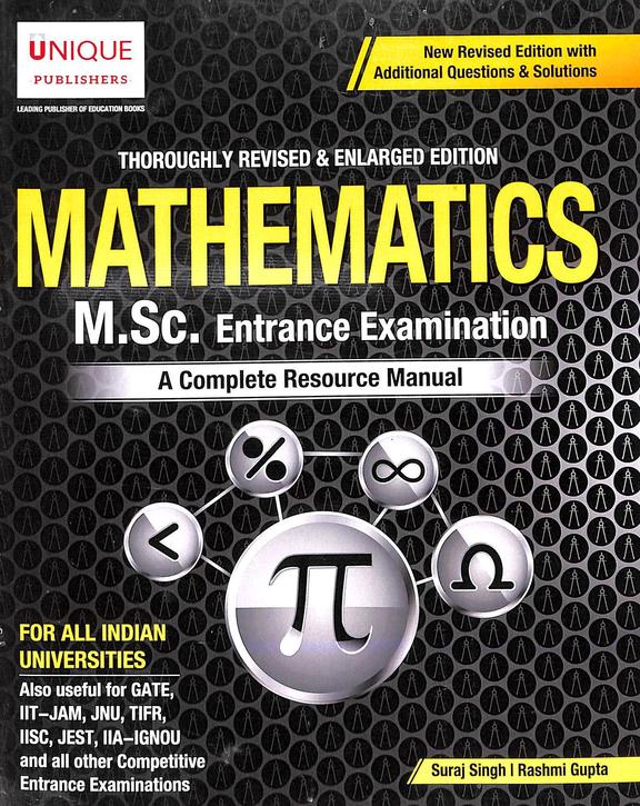 Buy Mathematics Msc Entrance Examination A Complete Resource Manual