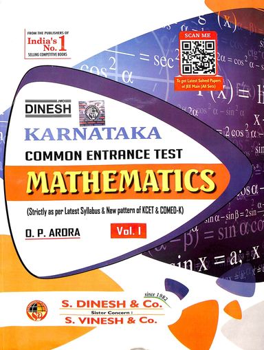 Karnataka Cet Mathematics Set Of 2 Vol