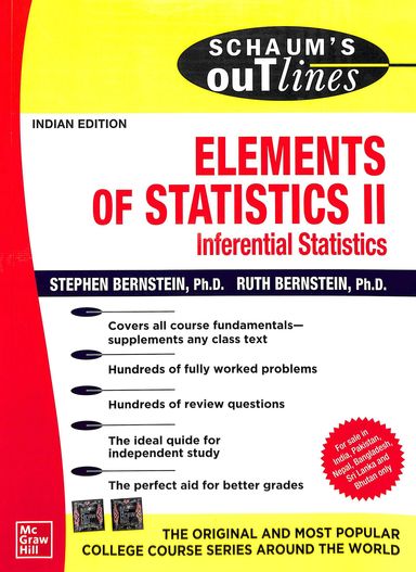 Bernstein Math Book Buy Schaums Out Lines Elements Of Statistics 2 Inferential Statistics ...
